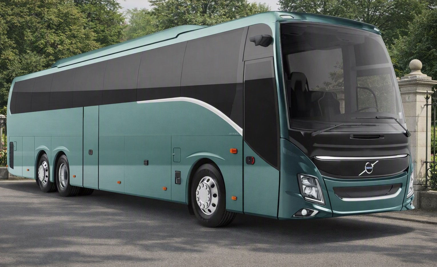 Private coach bus for group transportation in Egypt