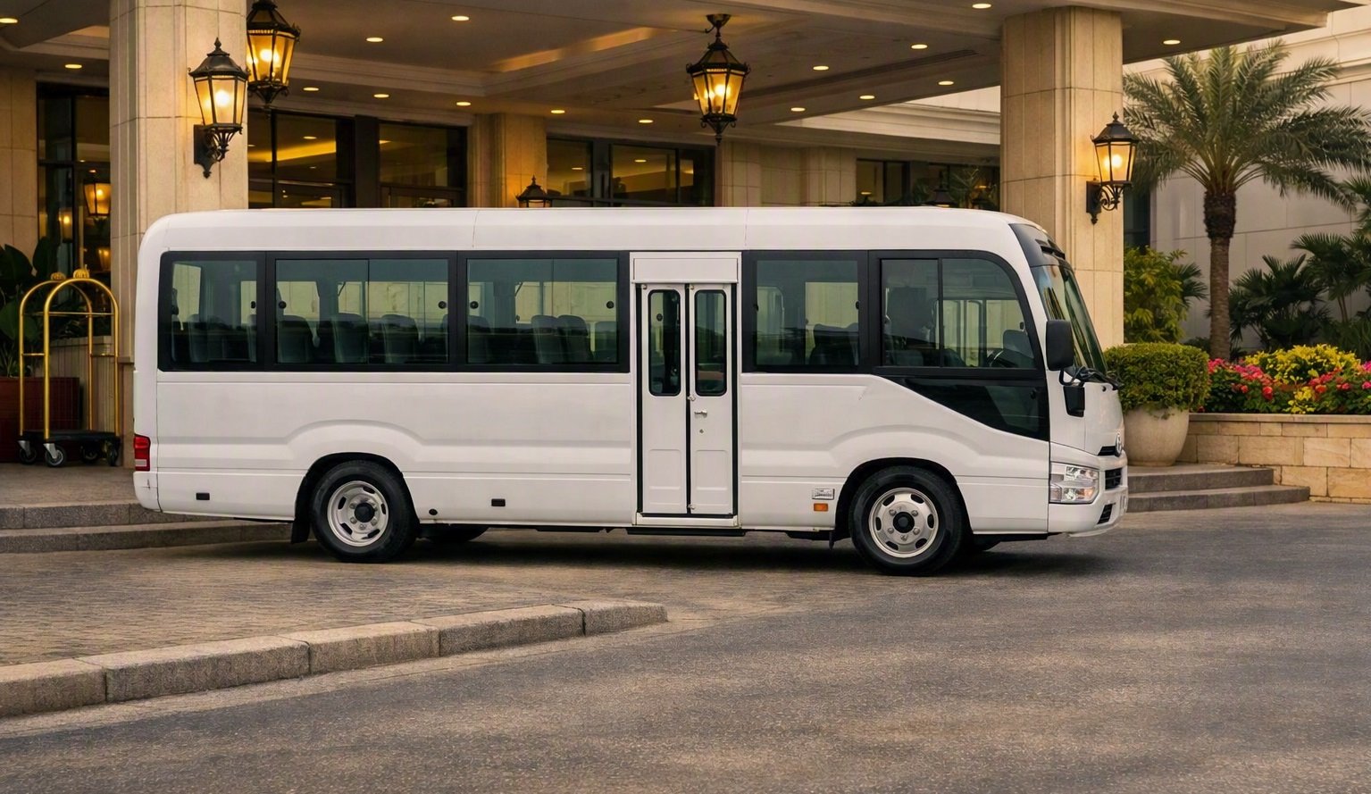 Private coaster for group transportation in Egypt